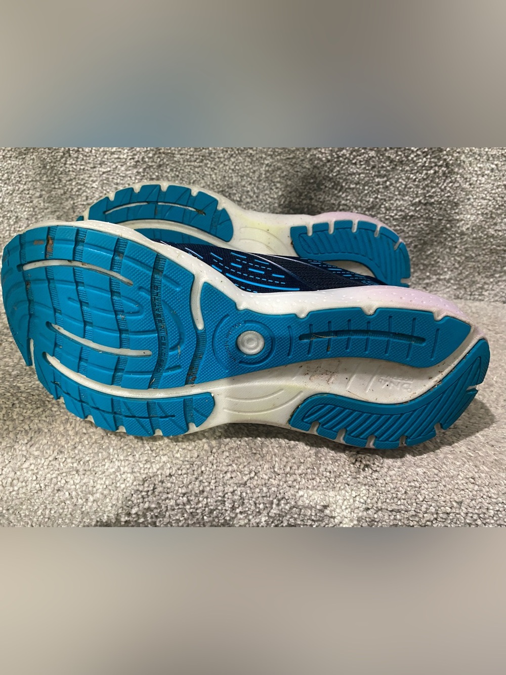 Brooks Navy Running Shoes with Light Pink Laces and Teal Accents - Picture 5 of 5